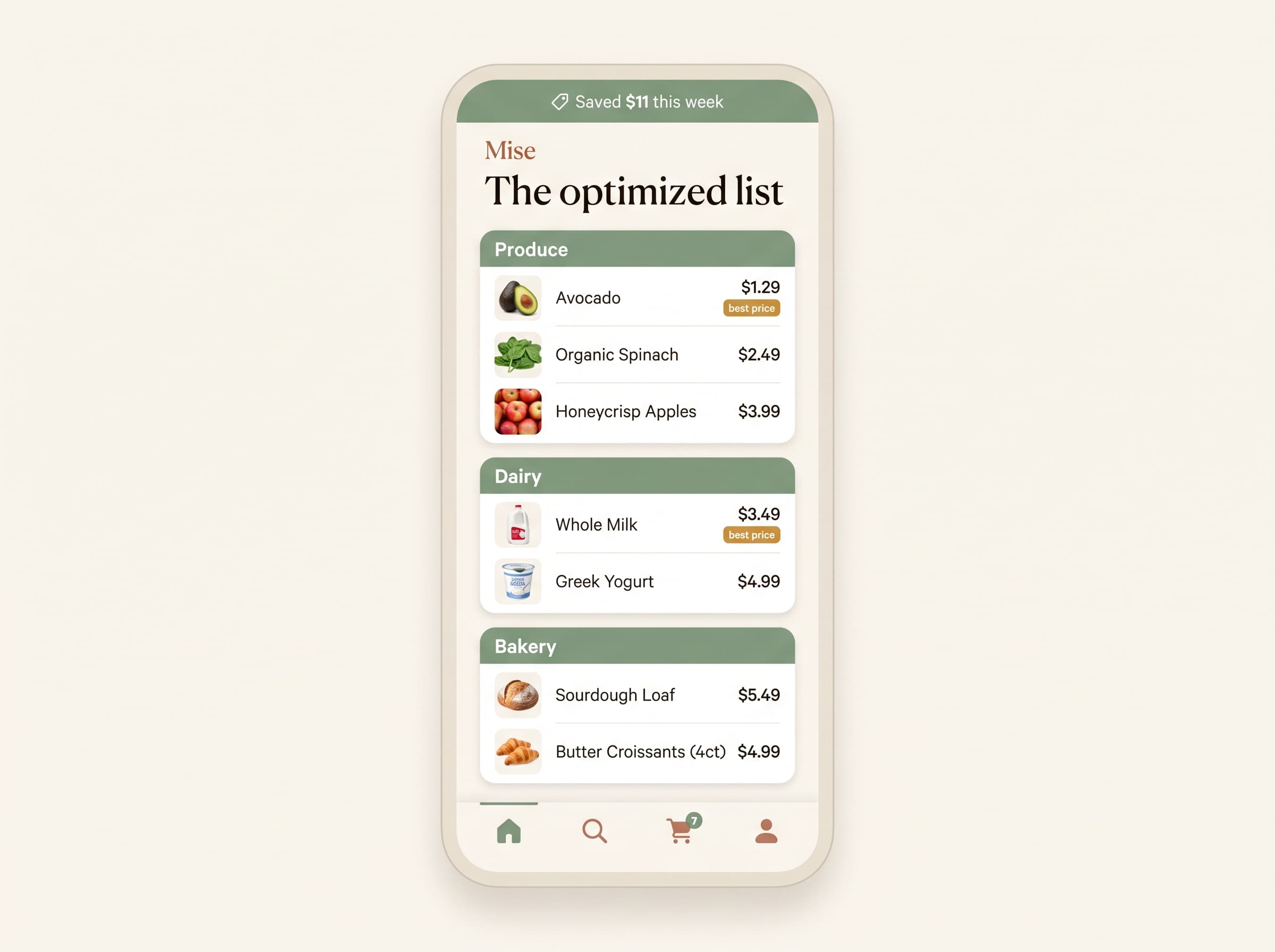The optimized list