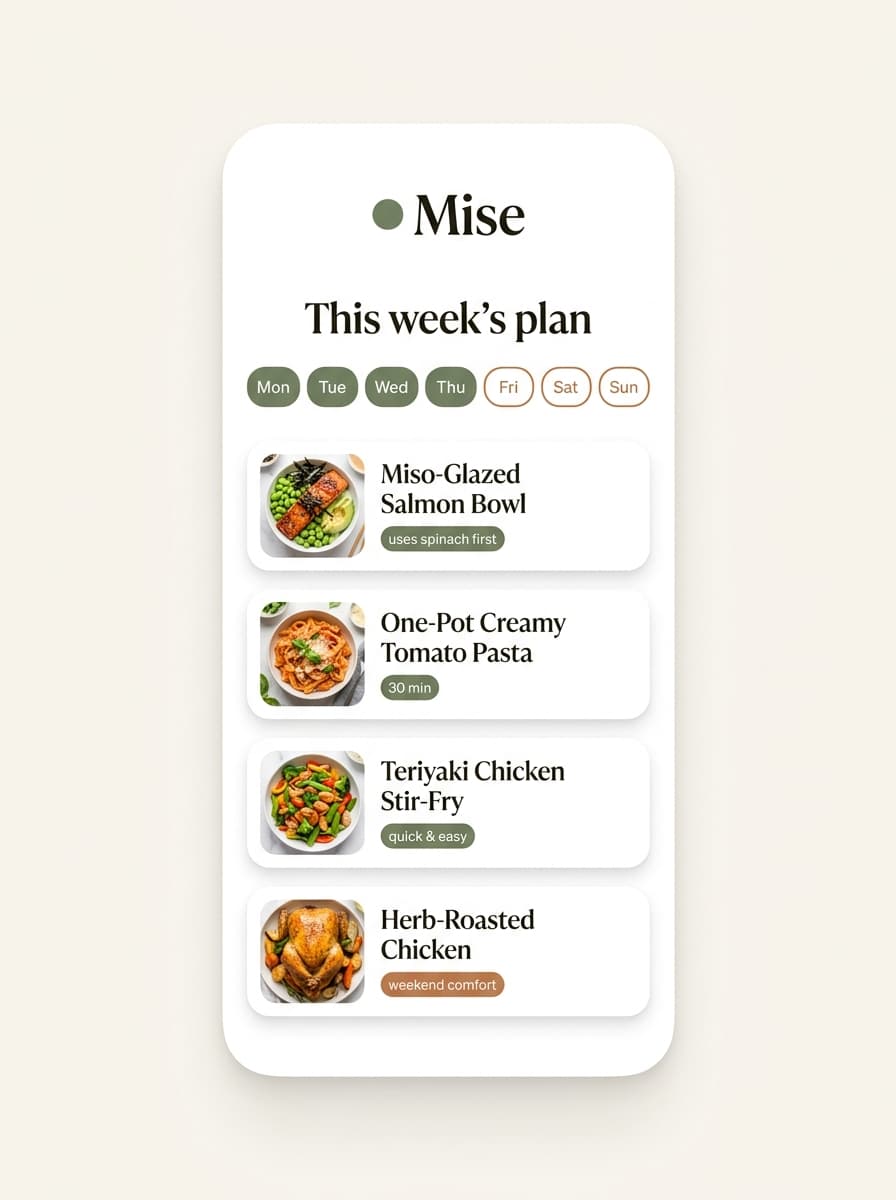 This week's plan